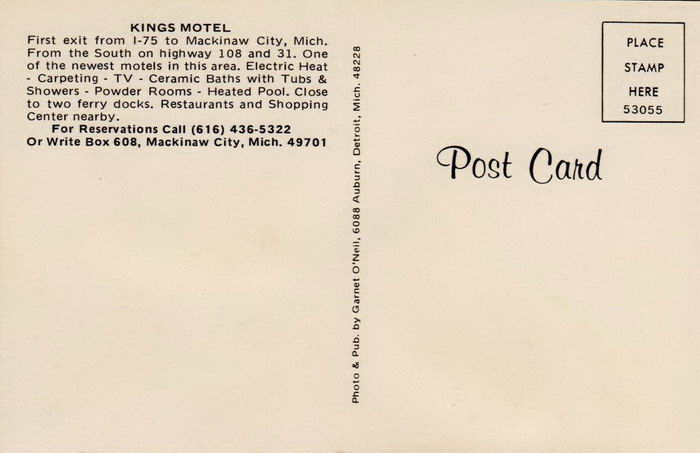Kings Motel (Kings Inn, Kings Motel) - Old Postcard (newer photo)